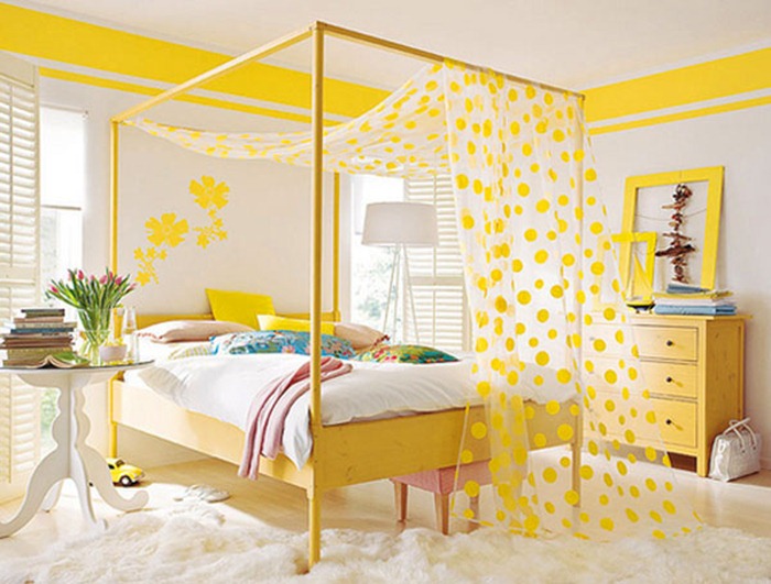 Bright Style Yellow Bedroom