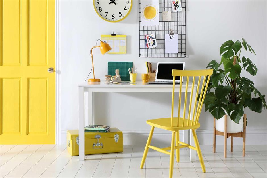 Bright and Cheerful Modern Workspace Colors