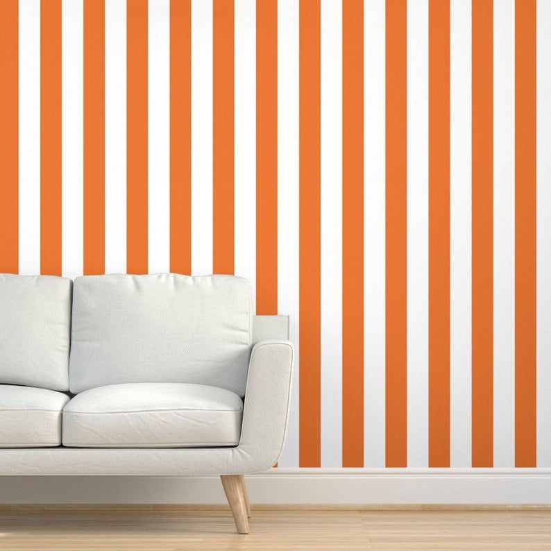 Orange Stripe Pattern Wallpaper
