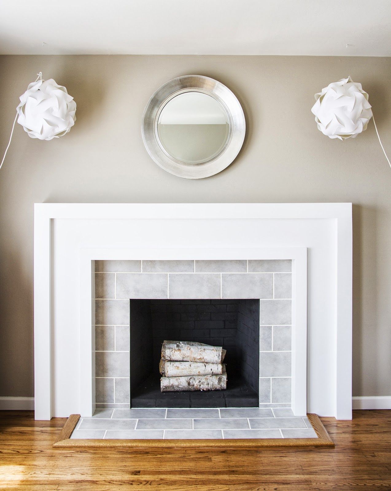 Simple Tile Fireplace