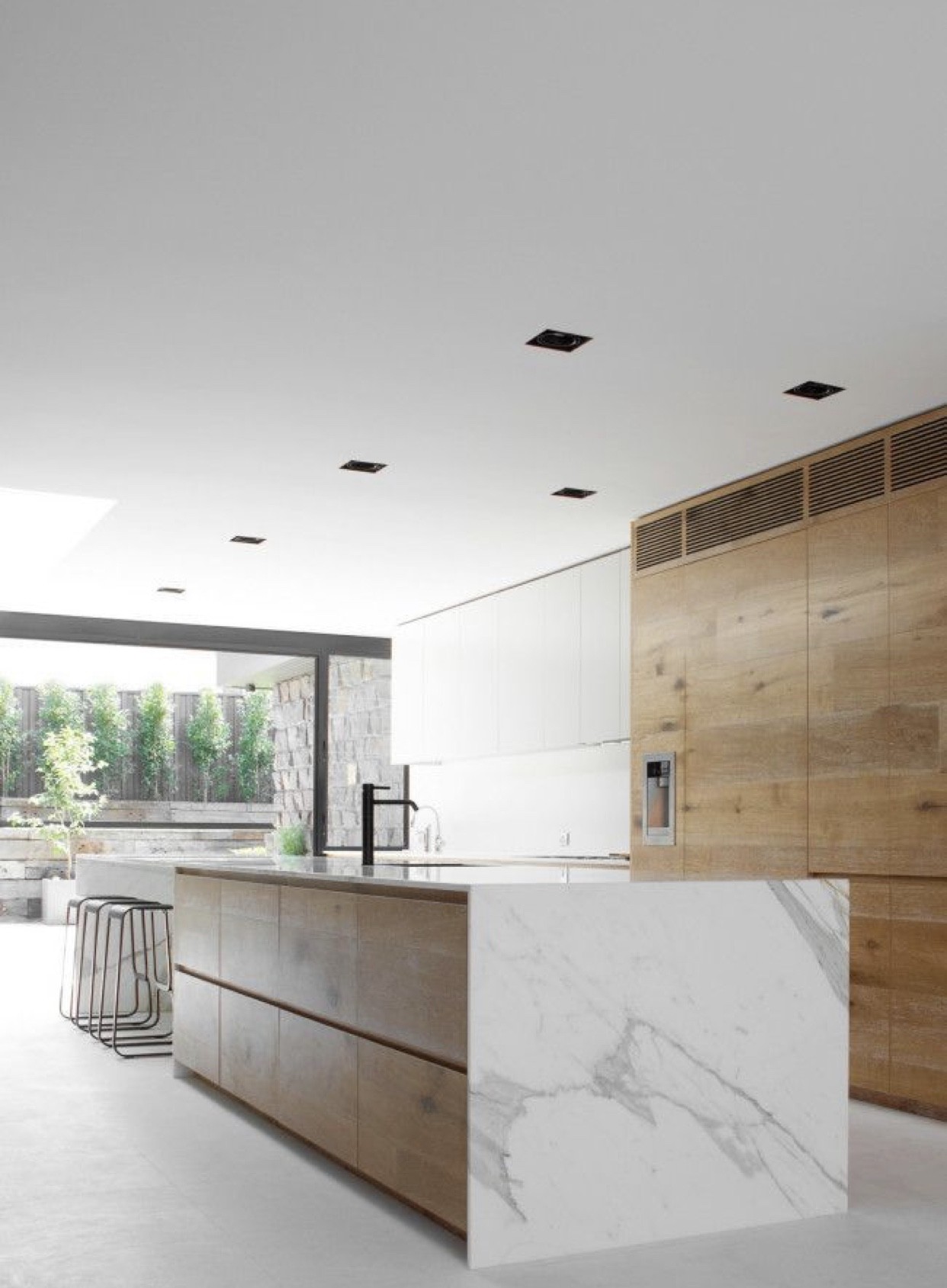 Marble Kitchen with Great Lighting