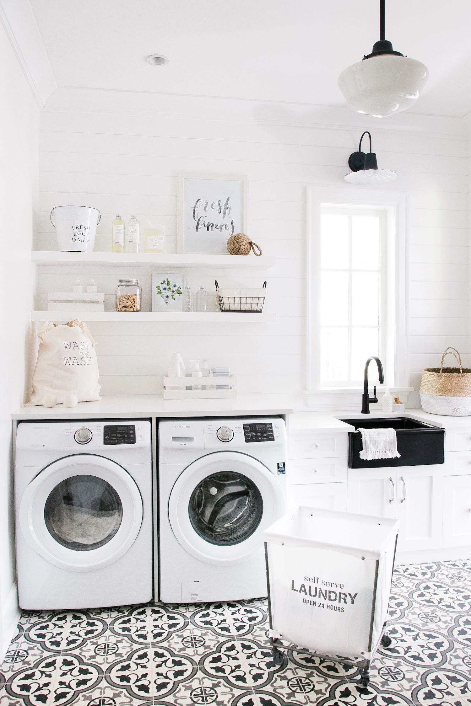 Bright and Neat Style Laundry Room