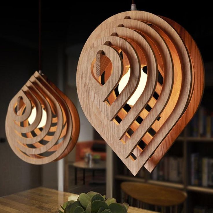 Pendant Lamp from Wood Material