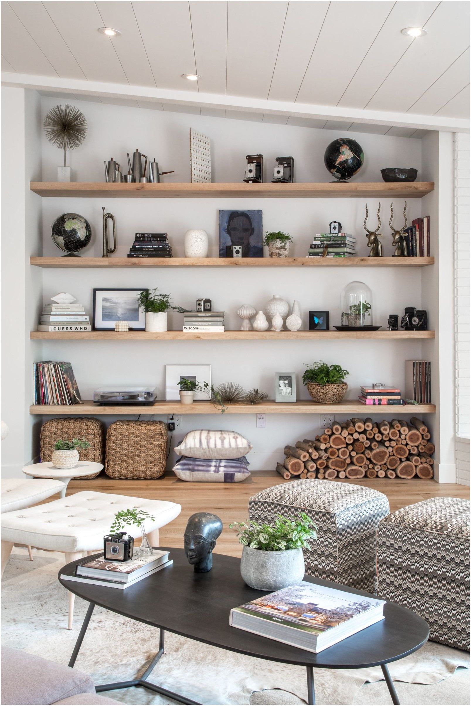 Open Shelf for Living Room Decoration