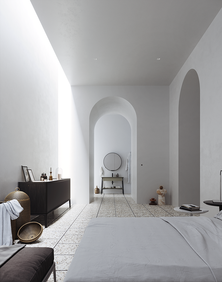 Scandinavian Windowless Bedroom