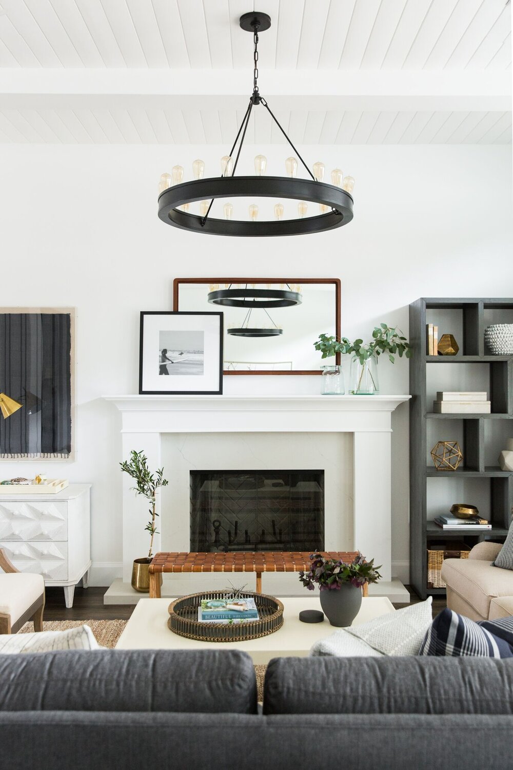Add a Pendant Lamp to the Fireplace