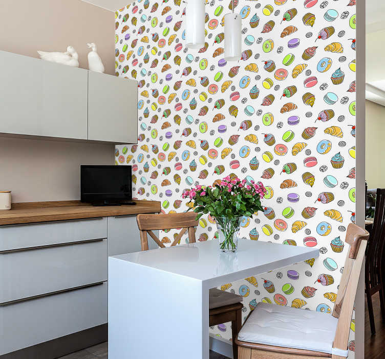 Colorful Wallpaper for Kitchen
