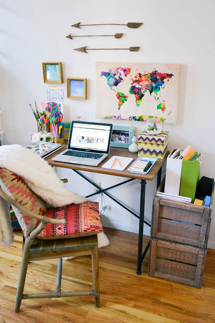 Create a Bohemian Desk Style