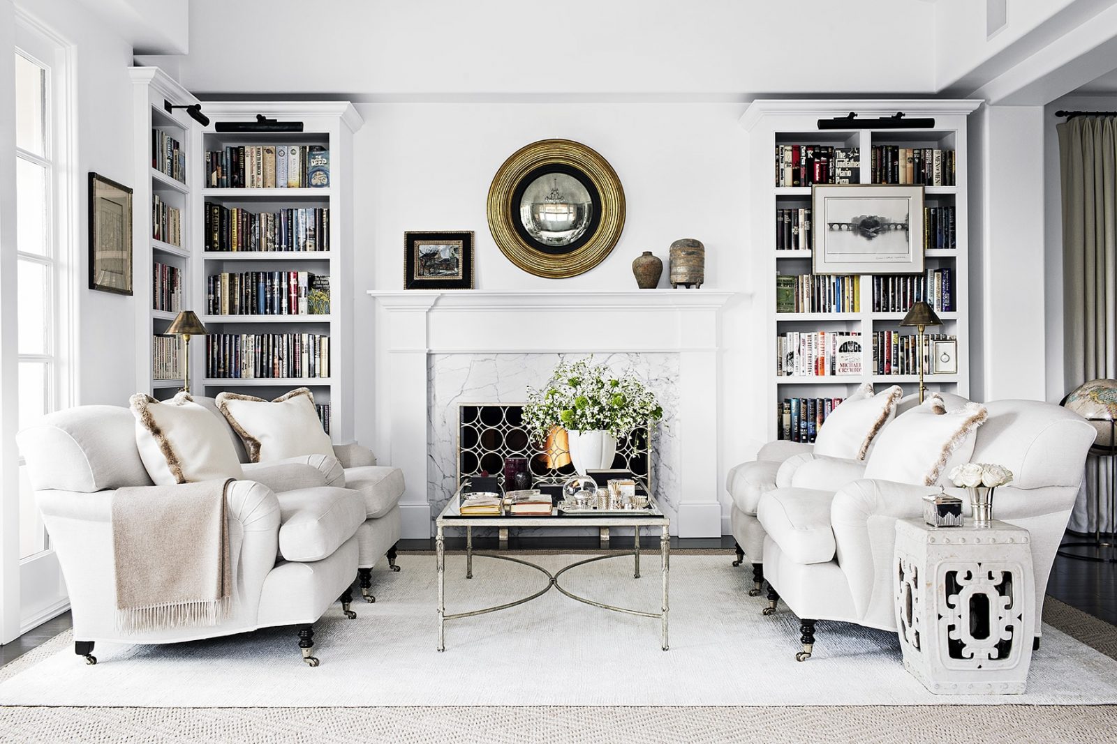 Create a Bookcase around the Fireplace