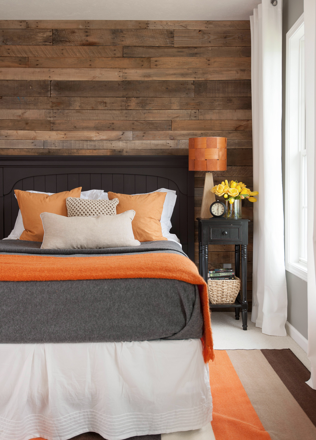Create an Industrial Style Orange Bedroom