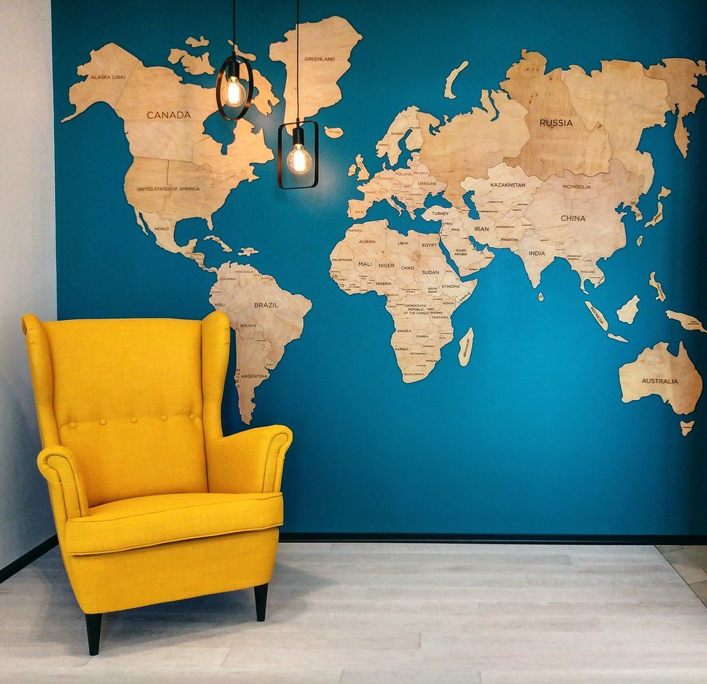 Full World Map On Wall