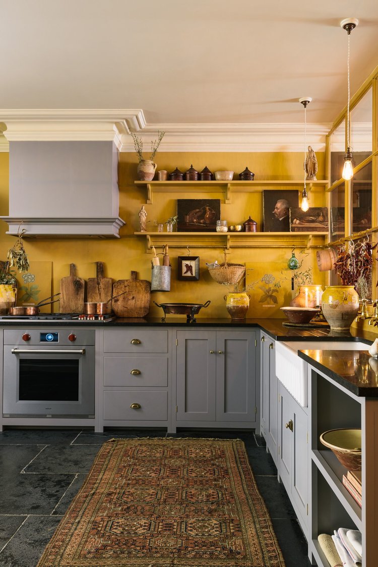 Kitchen Orange and Earthy Tone Color