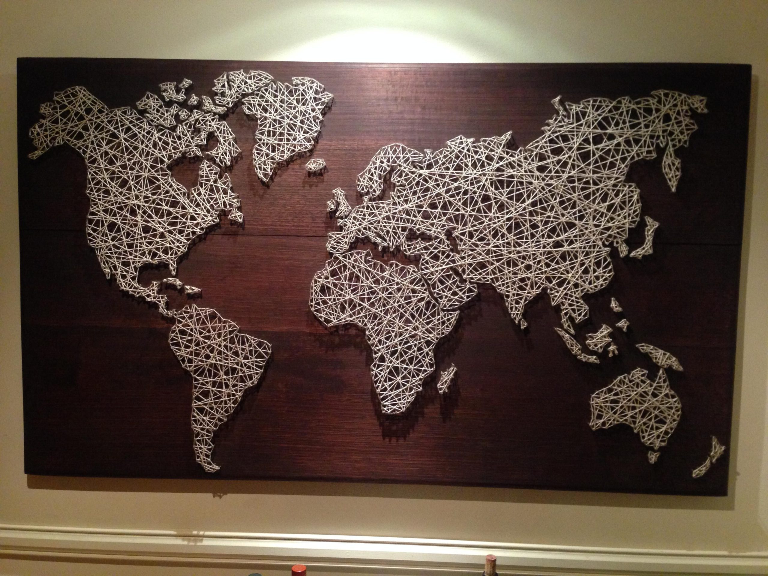 Map in String Art Concept