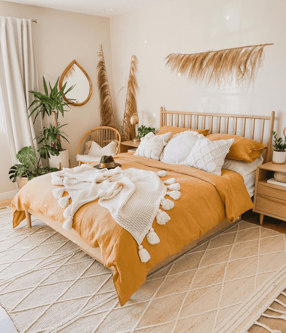 Orange Color for Bed