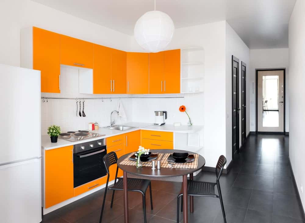 Orange Kitchen in Bright Style