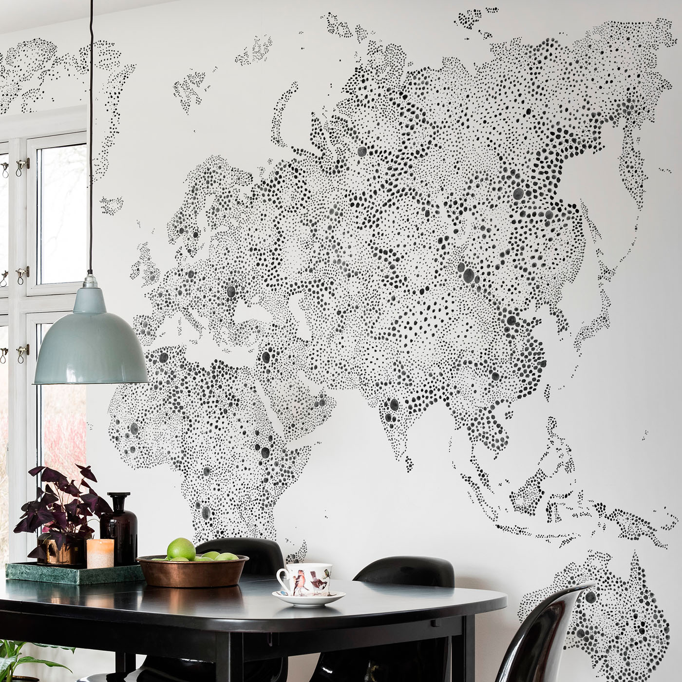 World Map Style Wallpaper