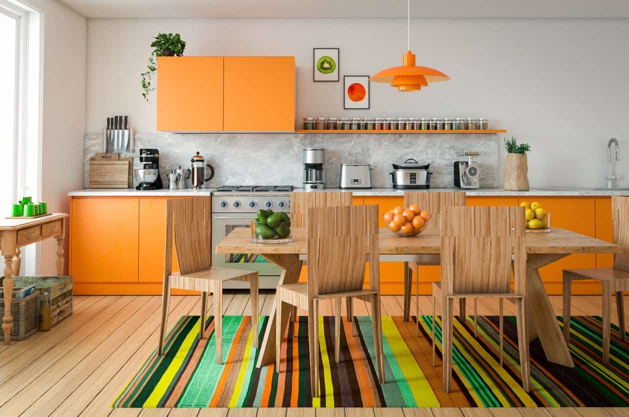 Create a Delightful Orange Cabinet