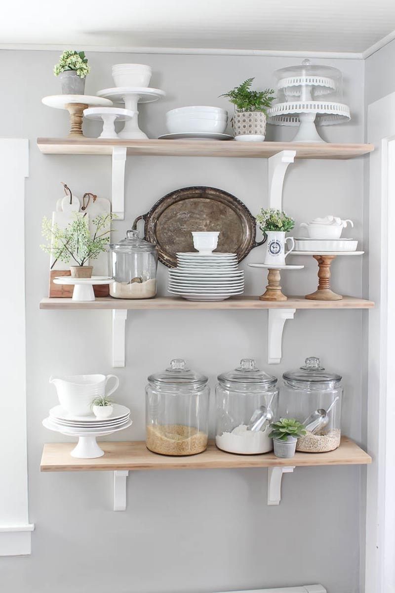 Open Shelf with Dishes Collection