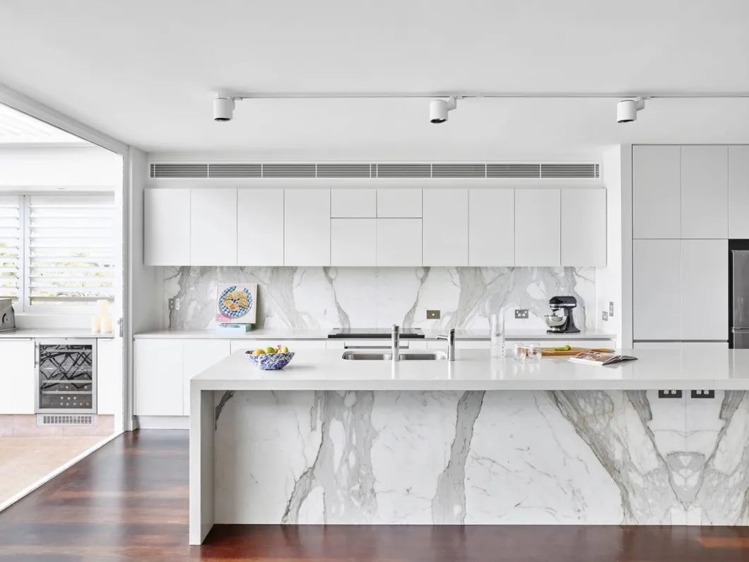 White Kitchen from Marble Material