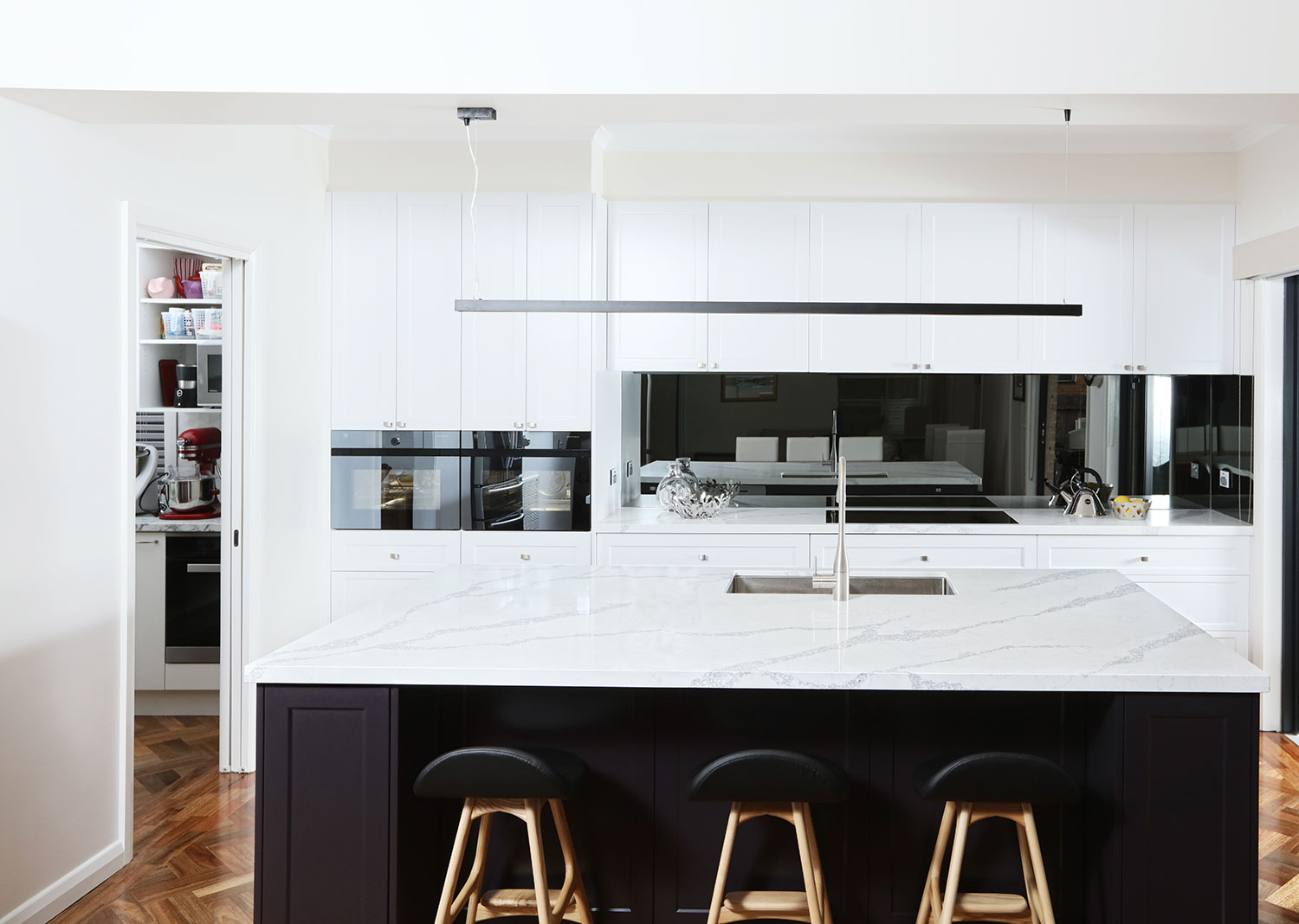 White Kitchen in Monochrome Style
