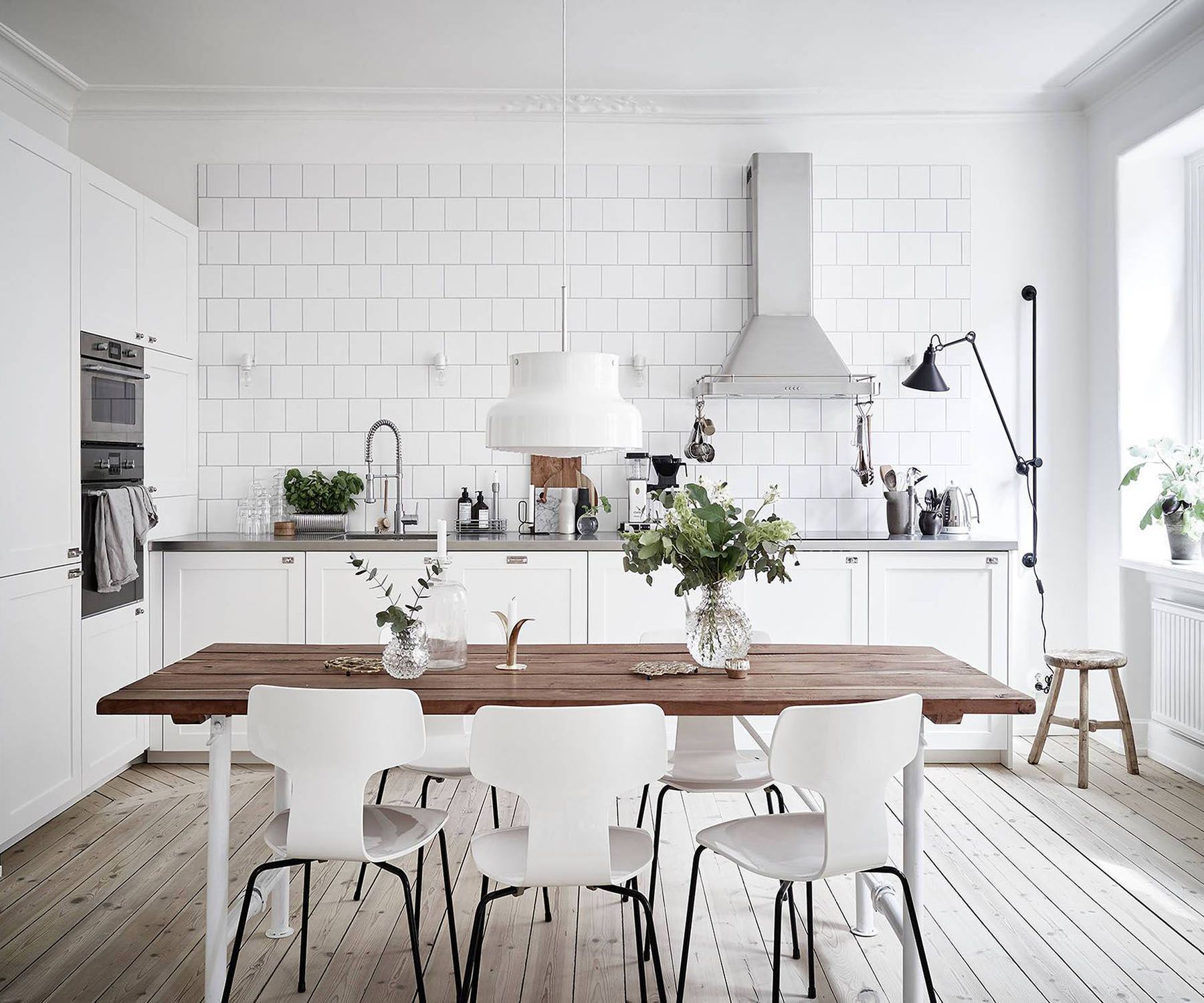 White Kitchen in Scandinavian Style