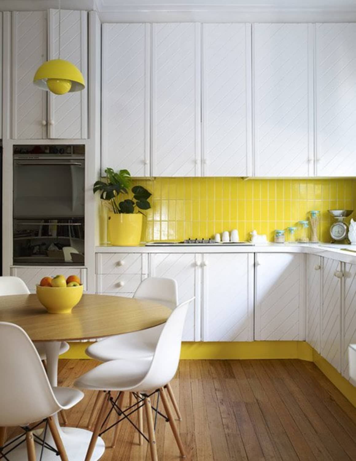 White Kitchen with Cheerful Atmosphere