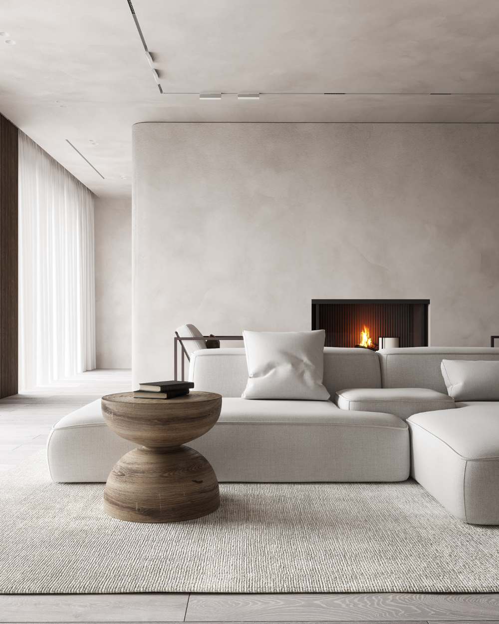 Japanese Aesthetic Living Room in Modern Design