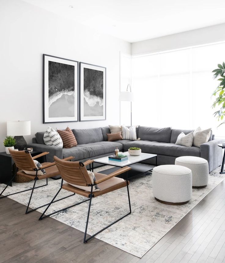 Modern Living Room with Classic Chair