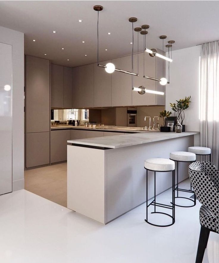 An Elegant Kitchen Island With A Modern Design