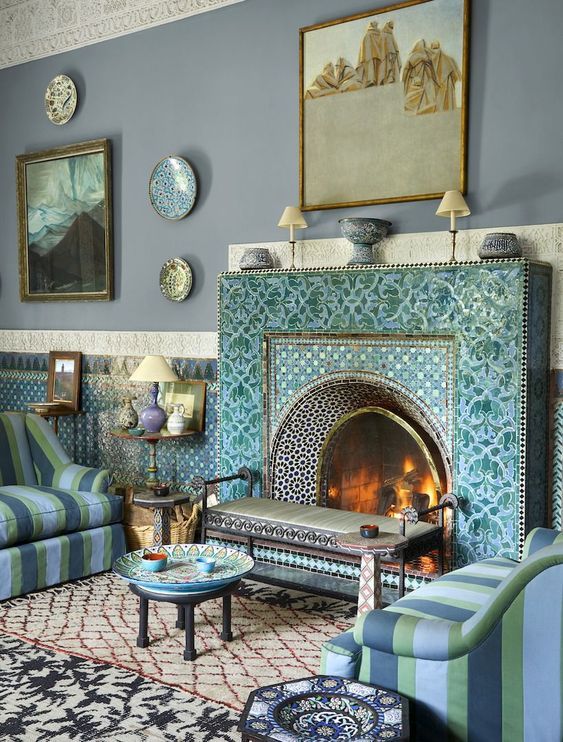 An Ultimate Mosaic Art in Moroccan Living Room