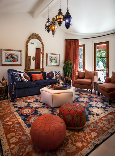 Moroccan Living Room with Mediterranean Vibes