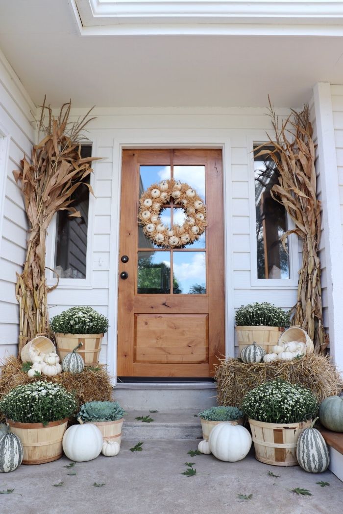 Rustic Fall Porch for A Natural Atmosphere