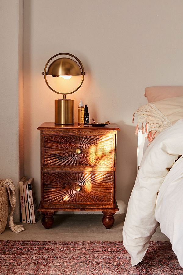 Bring the Classic Urban Furniture with The Wood Bedside Table