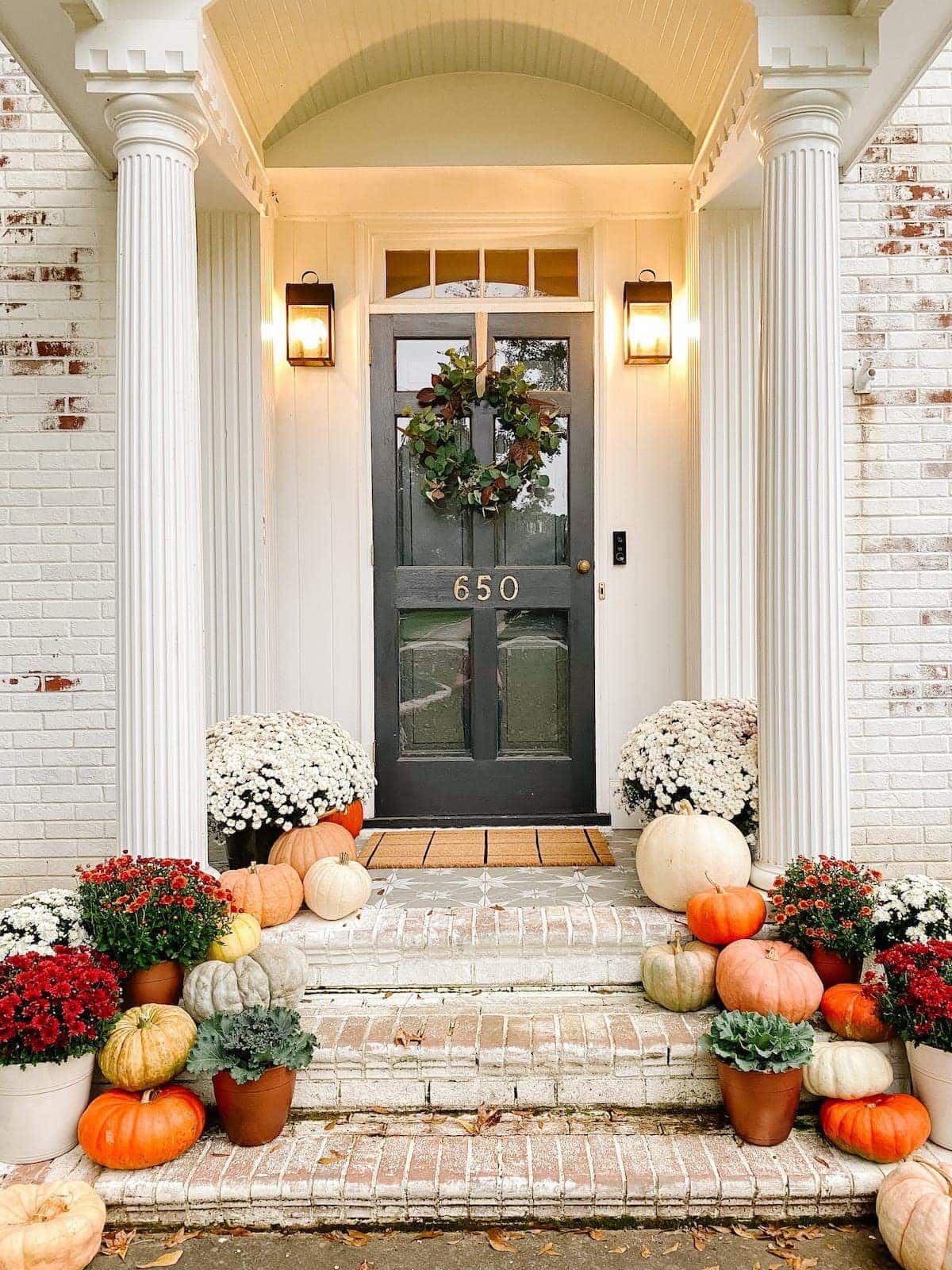 Colorful Fall Design in A Small Stoop