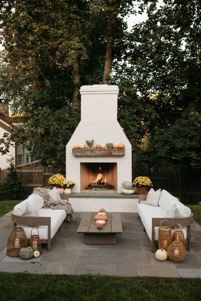 An Outdoor Fireplace with a Natural Design