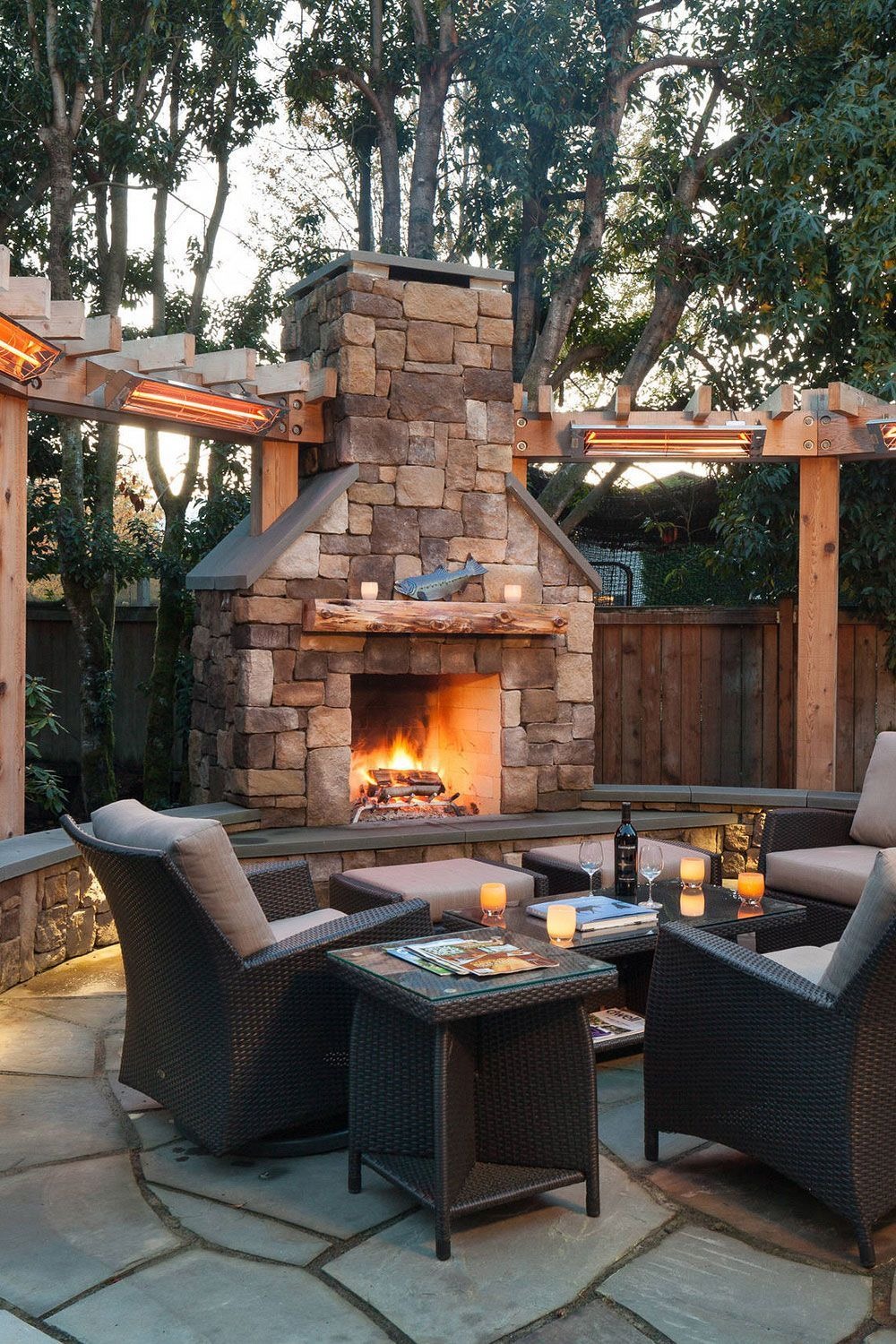 A Warm and Cozy Outdoor Fireplace