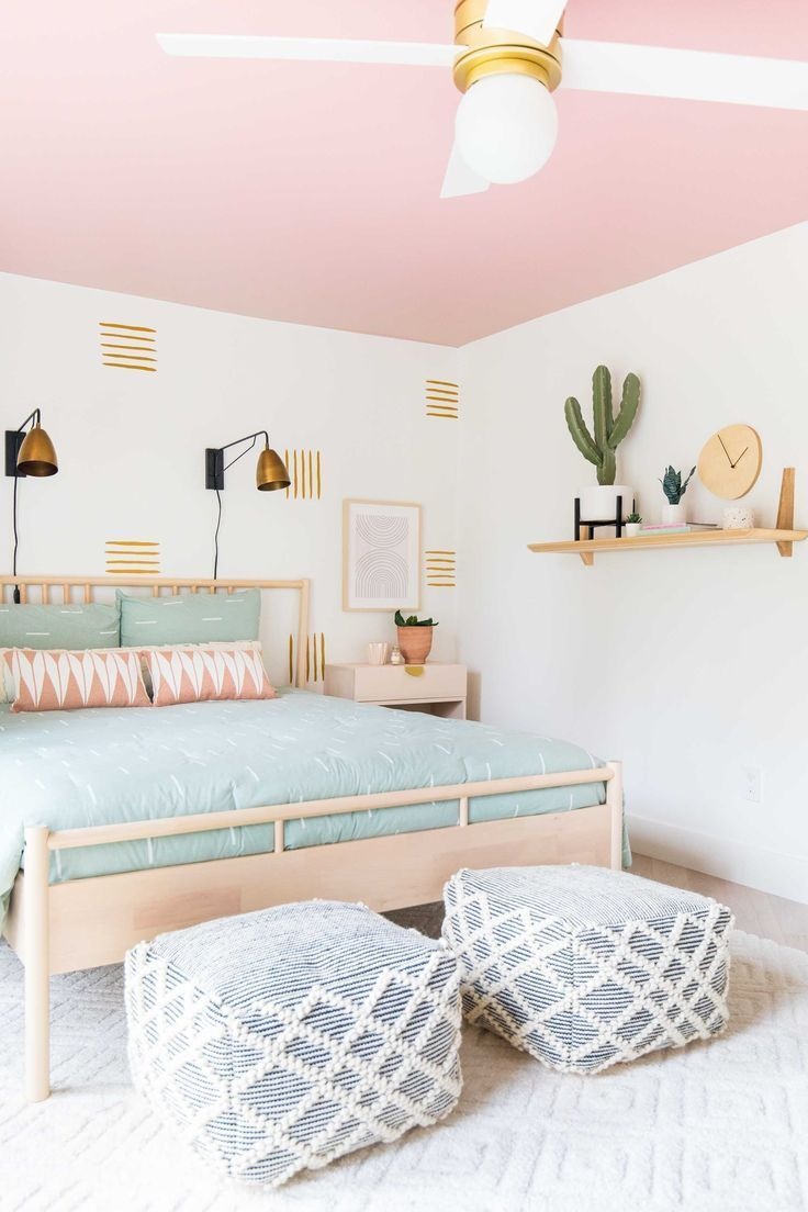 Matching the Pink Ceiling and Accent Wall