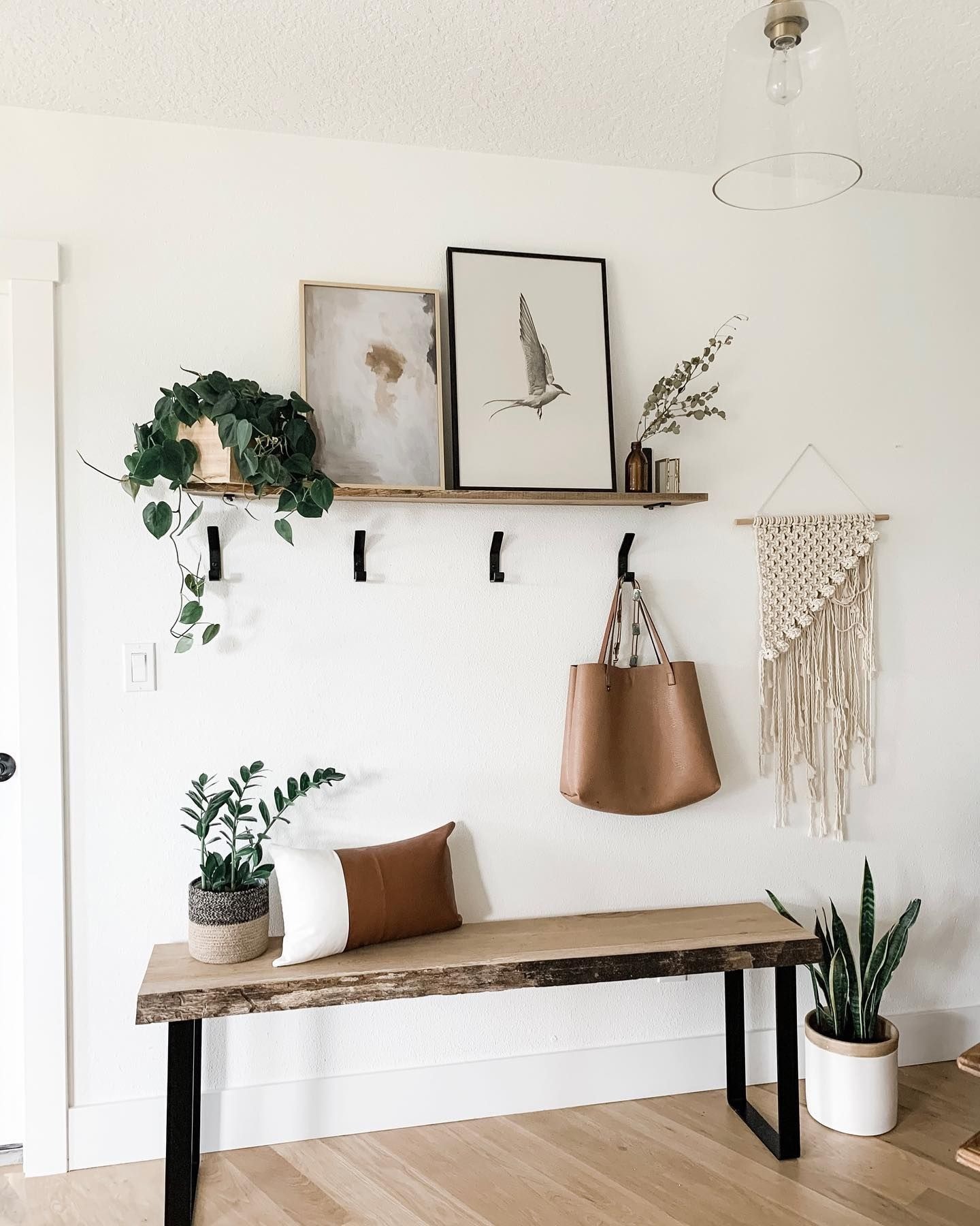 Rustic Hallway with Plants