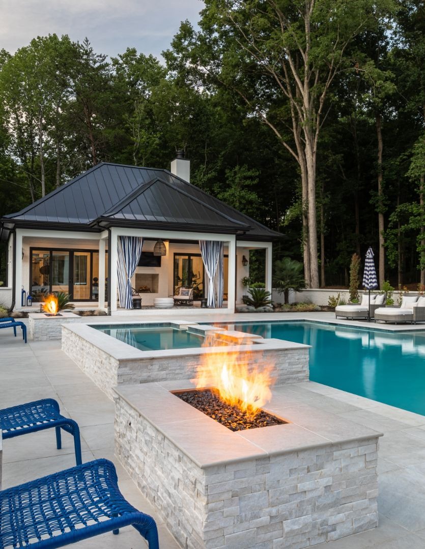 Poolside with Firepit