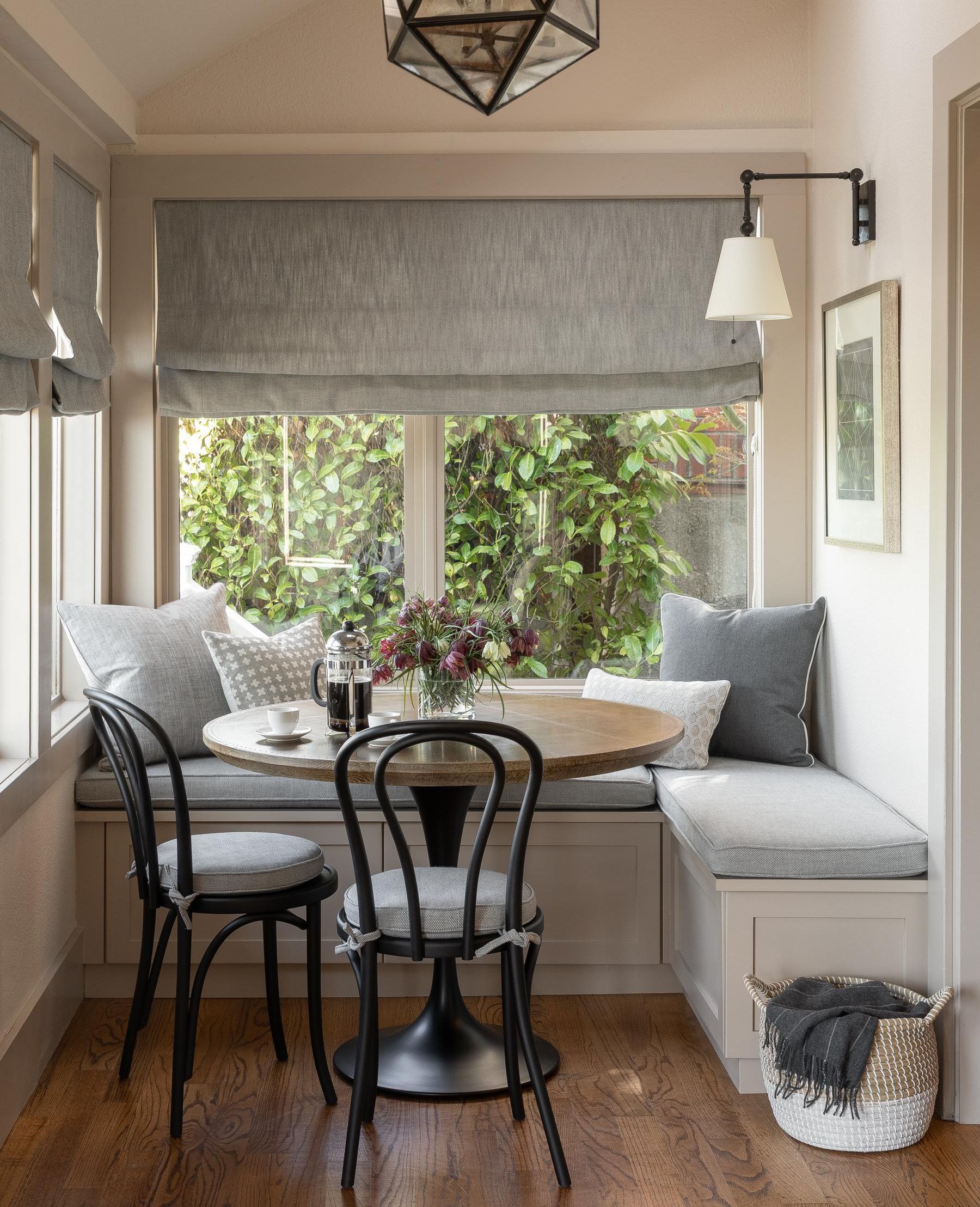 Breakfast Nook with A Grey Blind