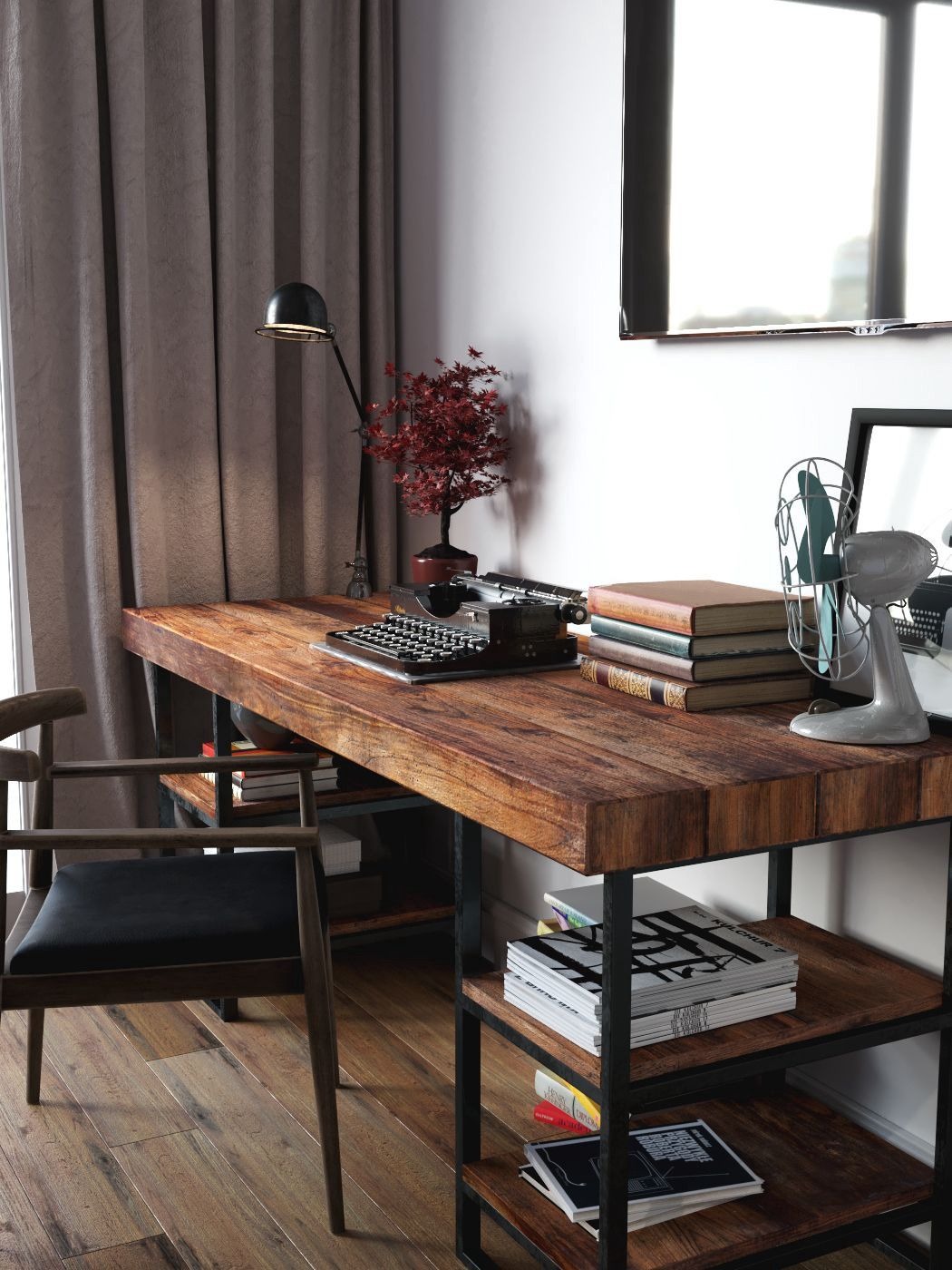 Rustic Desk for A Classic and Natural Impression