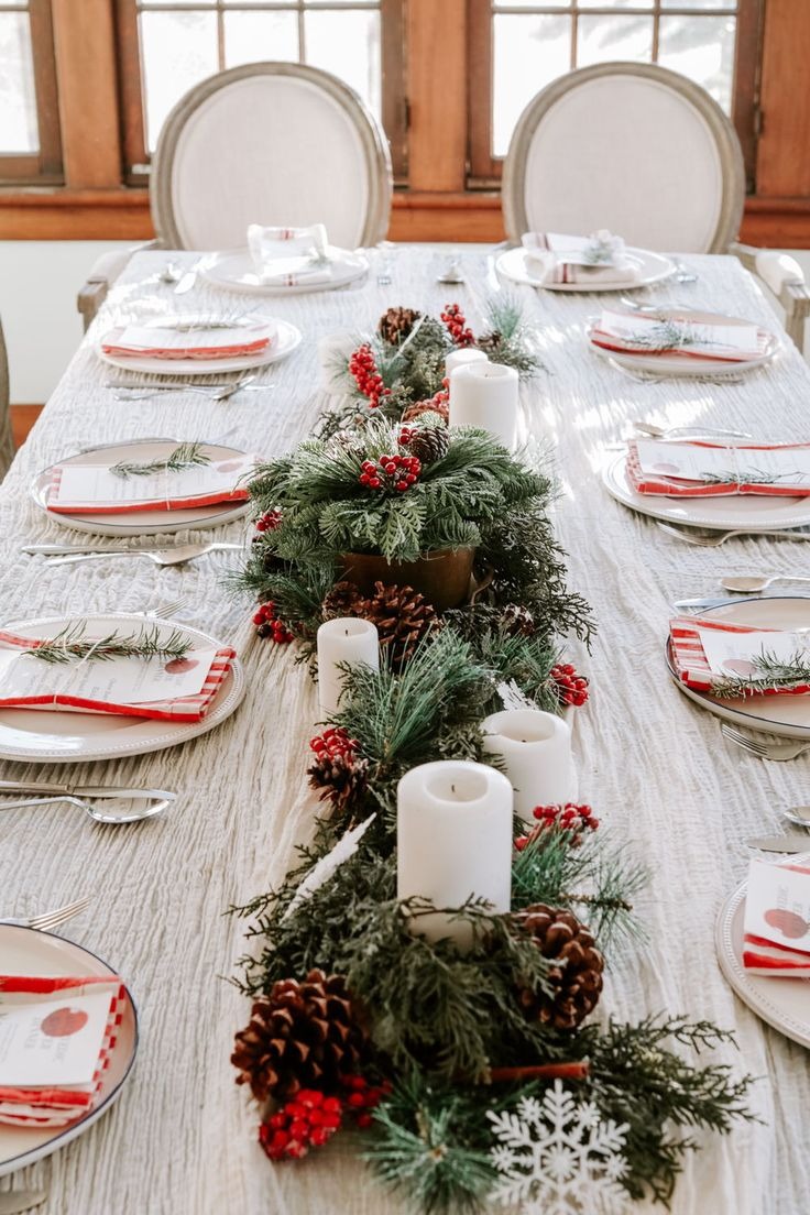 Table Setting for Winter Dinner Party