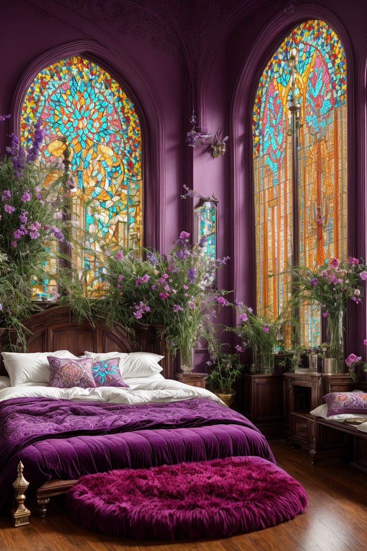 Stained Glass Windows x Royal Purple Accents