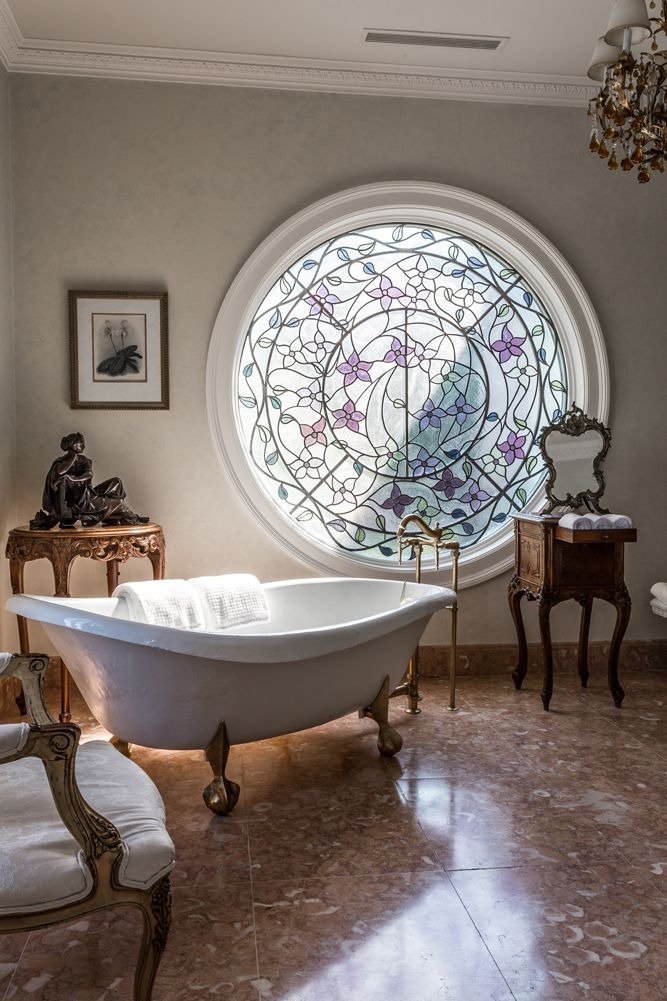 Stained Glass Window for Bathroom