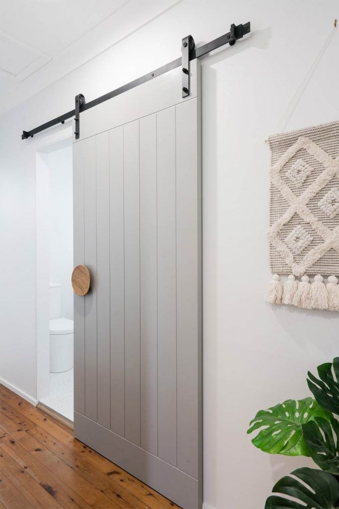 Modern Barn Door for Minimalist Bathroom