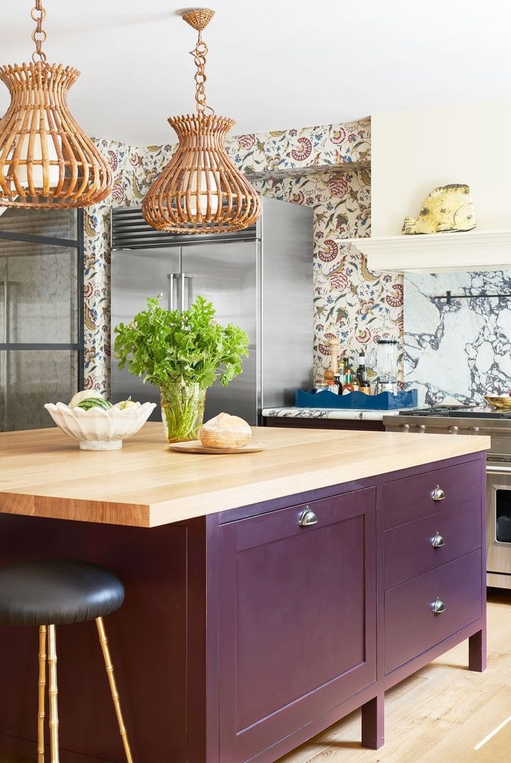 Pick a Purple Color for Your Kitchen Island
